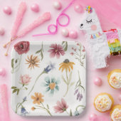 Waterverf Bloem Papier Borden Papieren Bordje (Feest)