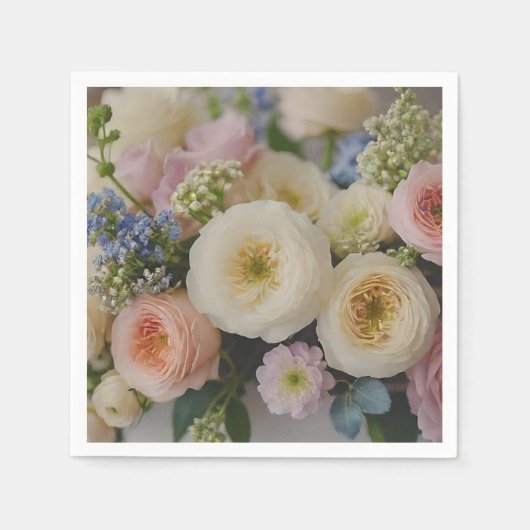 waterverf bloem papier servetten (Voorkant)