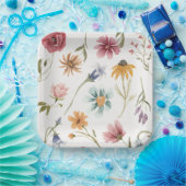 Waterverf Bloem Papieren Borden Bordje (Feest)