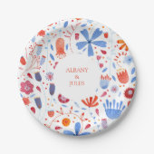 Waterverf Bloem Papieren Bordje (Voorkant)