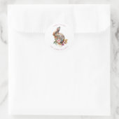 Waterverf Bloem Pasen Ronde Sticker (Tas)