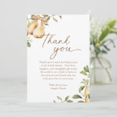 Waterverf Bloem Peer Bruidsmeisje Borrel Bedankkaart (Staand voorkant)