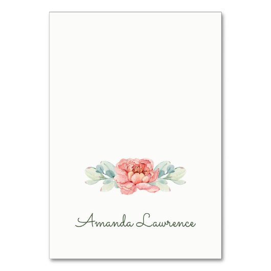 Waterverf Bloem Plaats Kaarten (Voorkant)