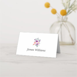 Waterverf Bloem Plaats Kaarten Gevouwen Plaatskaartje