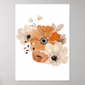 Waterverf Bloem Poster Natuur Kinderkamer Print (Voorkant)