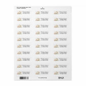 Waterverf Bloem Pot Retouradres Label (Full Sheet)