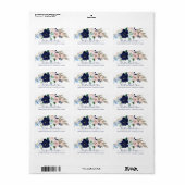 Waterverf Bloem Retour Adres Sticker (Full Sheet)