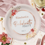 Waterverf Bloem Roos Bachelorette Feest Papieren Bordje<br><div class="desc">Vang de sfeer van het ultieme bachelorette-weekend met onze elegante waterverf bloemen itinerary papieren borden! 🎨🌺✨ Zorg ervoor dat je vriendinnen opgewonden en klaar zijn om te feesten met een uitnodiging die een weekend van liefde,  gelach en blijvende herinneringen belooft.</div>