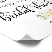 Waterverf Bloem Roze Bruiloft WELKOMBORD Poster (Hoek)