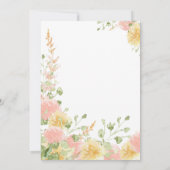 Waterverf Bloem Roze Elegant Chic Bruin Schrift Kaart (Achterkant)
