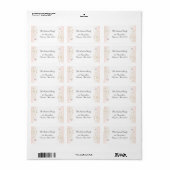 Waterverf Bloem & Roze Gingham Verzendlabels Etiket (Full Sheet)