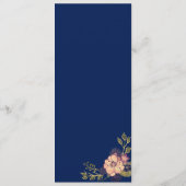 Waterverf Bloem Roze Huwelijk Menu (Achterkant)
