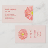 Waterverf Bloem Roze Visitekaartje (Voorkant / Achterkant)