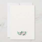 Waterverf Bloem Roze Wit Groen Trouwkaart Kaart (Achterkant)