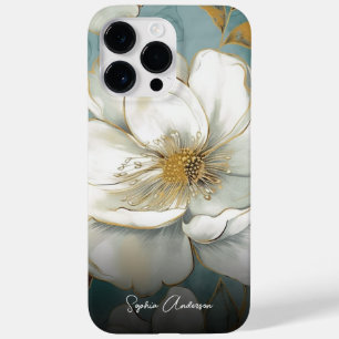 Waterverf Bloem Rozen met Uw Monogram Case-Mate iPhone 14 Pro Max Hoesje