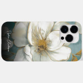 Waterverf Bloem Rozen met Uw Monogram Case-Mate iPhone Case (Achterkant (horizontaal))