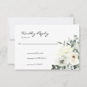 Waterverf Bloem RSVP-reactiekaart RSVP Kaartje (Voorkant)