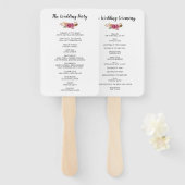 Waterverf Bloem Rustiek Land Boheems Programma Handwaaier (Voorkant en achterkant)