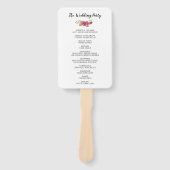 Waterverf Bloem Rustiek Land Boheems Programma Handwaaier (Voorkant)