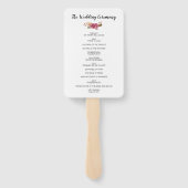 Waterverf Bloem Rustiek Land Boheems Programma Handwaaier (Achterkant)