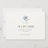 Waterverf bloem Save the Date Kaart (Voorkant)