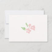 Waterverf Bloem Schrift Bruiloft RSVP Kaart (Achterkant)