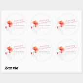 Waterverf bloem sinaasappel bruiloft snoep sticker (Vel)