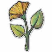 Waterverf bloem sticker (Voorkant)
