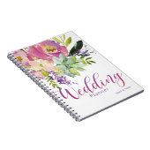 Waterverf Bloem Succulent Wedding Planner Notitieboek (Rechterzijde)