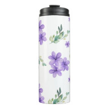 Waterverf Bloem Thermische Tumbler
