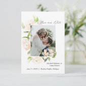 Waterverf bloem trendy Opslaan Datum Kaart (Staand voorkant)