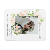 Waterverf bloem trendy Save the Date Kaart Magneet (Horizontaal)