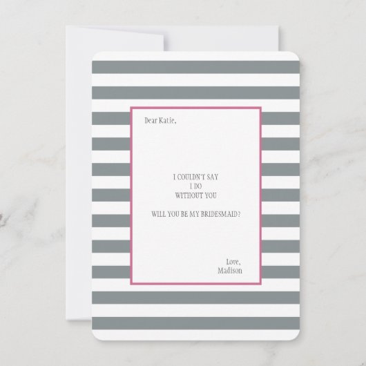 Waterverf Bloem & Vlinder | Bruidsmeisje Kaart (Achterkant)