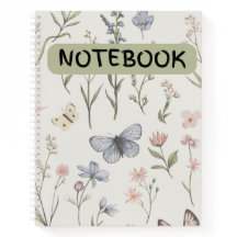 Waterverf bloem & vlinder Spiral Bound notitieboek