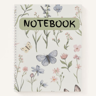 Waterverf bloem & vlinder Spiral Bound notitieboek