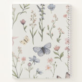 Waterverf bloem & vlinder Spiral Bound notitieboek (Achterkant)