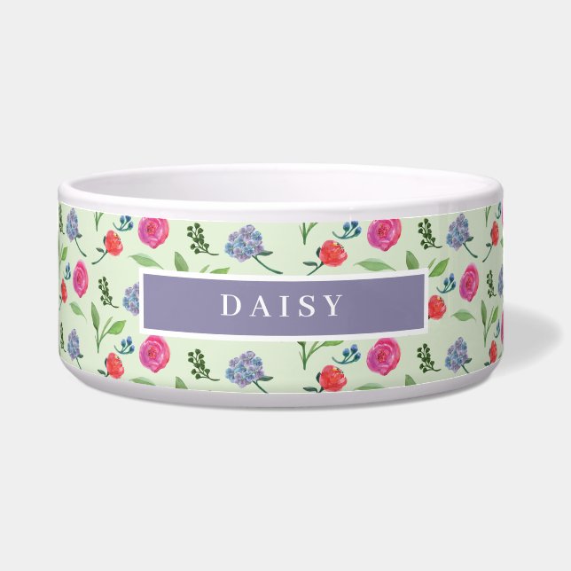 Waterverf Bloem Voerbakje (Voorkant)