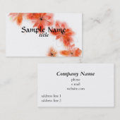 waterverf bloem voor visitekaartjes (Voorkant / Achterkant)