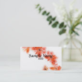 waterverf bloem voor visitekaartjes (Staand voorkant)