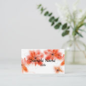 waterverf bloem voor visitekaartjes (Staand voorkant)