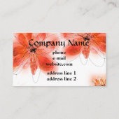 waterverf bloem voor visitekaartjes (Achterkant)