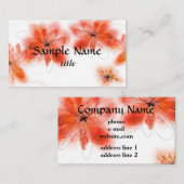 waterverf bloem voor visitekaartjes (Voorkant / Achterkant)