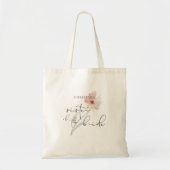 Waterverf Bloem Zuster van de bruid Gepersonalisee Tote Bag (Voorkant)
