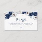 Waterverf Bloemachtige Bruiloftswijn Raffle Informatiekaartje (Voorkant)