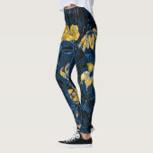 Waterverf bloemblaadjes:  patroon leggings (Links)