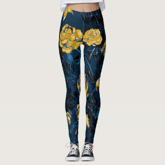 Waterverf bloemblaadjes: patroon leggings
