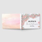 Waterverf bloemblaadjes & prosecco zomer bruidssho gastenboek (Volledig)