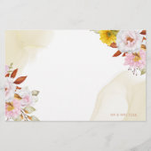 Waterverf bloembladeren briefpapier (Voorkant)