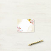 Waterverf bloembladeren post-it® notes (Op bureau)