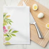 Waterverf bloembloempatroon Keukenhanddoeken (Quarter Fold)